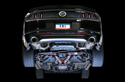 AWE Touring Edition Axle-back Exhaust for the S197 Ford Mustang GT - Chrome Silver Tips image 2