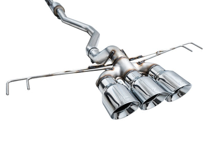 AWE Track Edition Exhaust for FL5 Civic Type R - Triple Chrome Silver Tips image 24