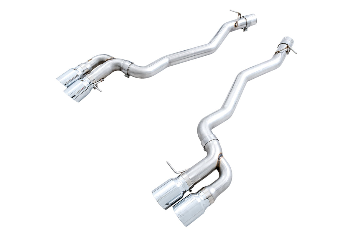 AWE Track Edition Axleback Exhaust for BMW F90 M5 - Chrome Silver Tips image 1