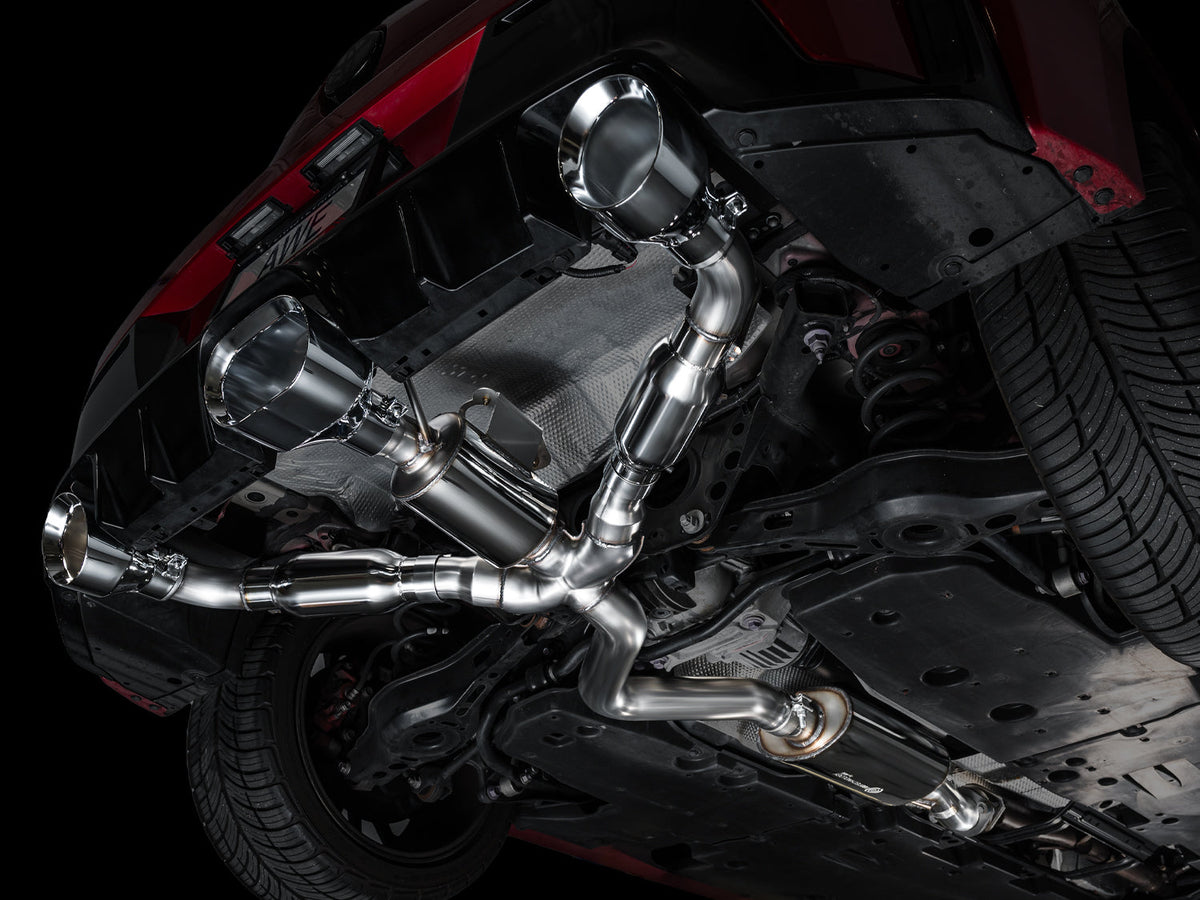 AWE Touring Edition Exhaust for GR Corolla - Chrome Silver Tips image 5