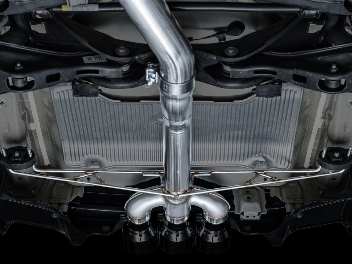 AWE Track Edition Exhaust for DE5 Integra Type-S - Triple Diamond Black Tips image 3