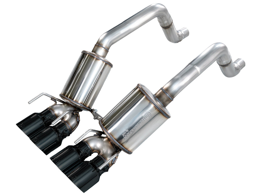 AWE Touring Edition Axleback Exhaust for C6 Chevrolet Corvette 6.0L (2005-2007) and 6.2L (2008) - Diamond Black Tips image 1