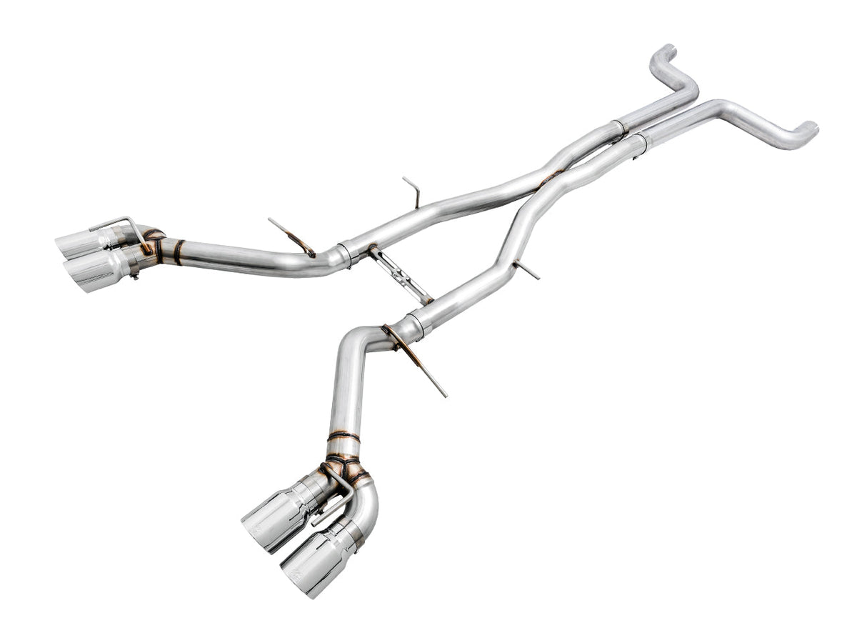 AWE Track Edition Cat-back Exhaust for Gen6 Camaro SS / ZL1/ LT1 - Non-Resonated - Chrome Silver Tips (Quad Outlet) image 1