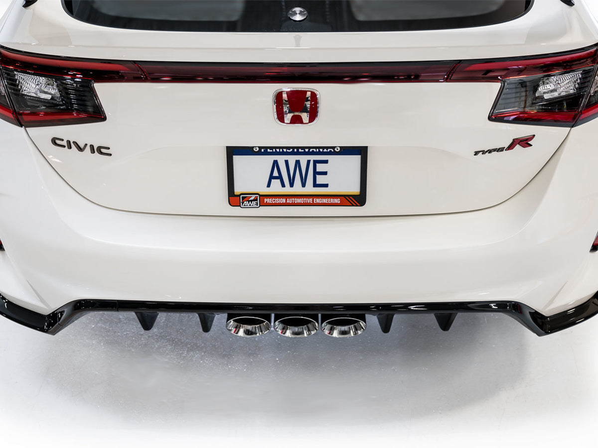 AWE Track Edition Exhaust for FL5 Civic Type R - Triple Chrome Silver Tips image 18