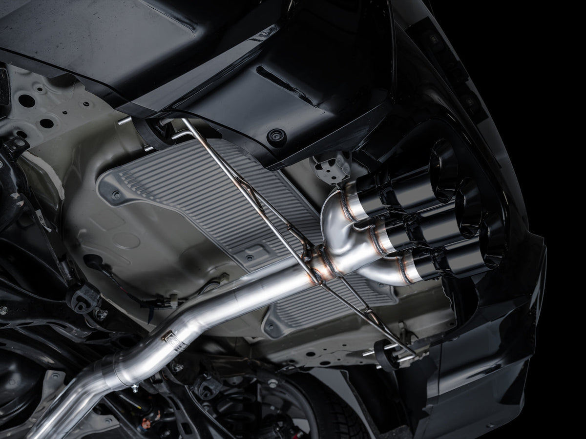 AWE Track Edition Exhaust for DE5 Integra Type-S - Triple Diamond Black Tips image 2
