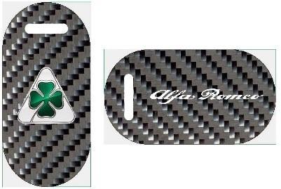 Fabspeed Alfa Romeo QV Logo & Script Carbon Fiber Keyring