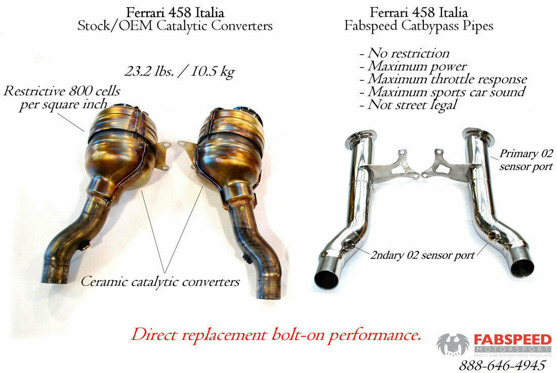 Fabspeed Ferrari 458 Italia link comp. Pipes (2010-2015)