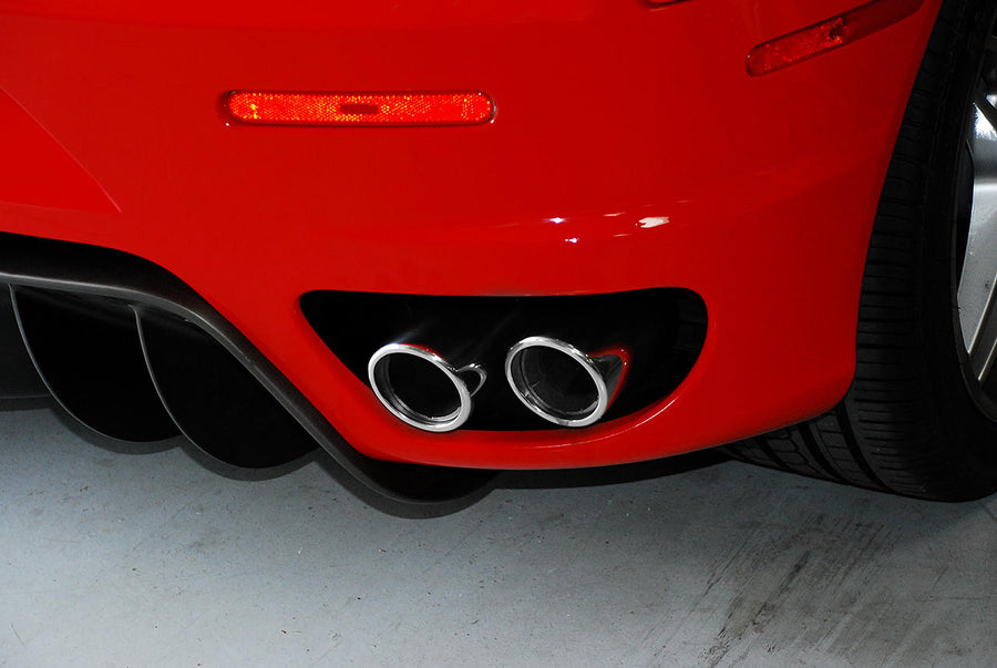 Fabspeed Ferrari F430 Polished Slip-On Tip Covers (2005–2009)