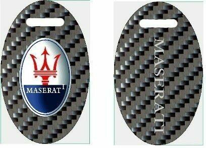 Fabspeed Maserati Silver & Blue Carbon Fiber Keyring