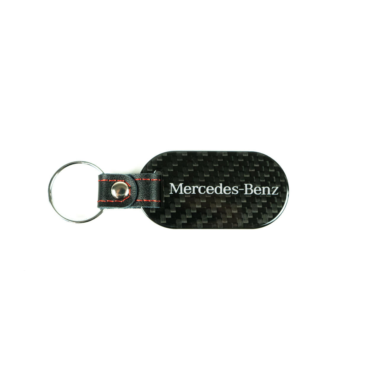 Fabspeed Mercedes Silver Star & Script Carbon Fiber Keyring