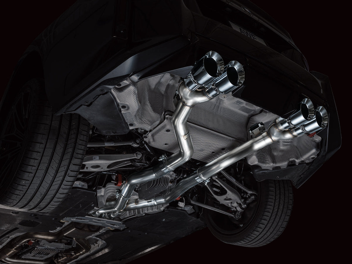 AWE Track Edition Exhaust for BMW G87 M2 - Chrome Silver Tips image 2