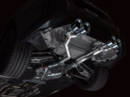 AWE Track Edition Exhaust for BMW G87 M2 - Chrome Silver Tips image 2
