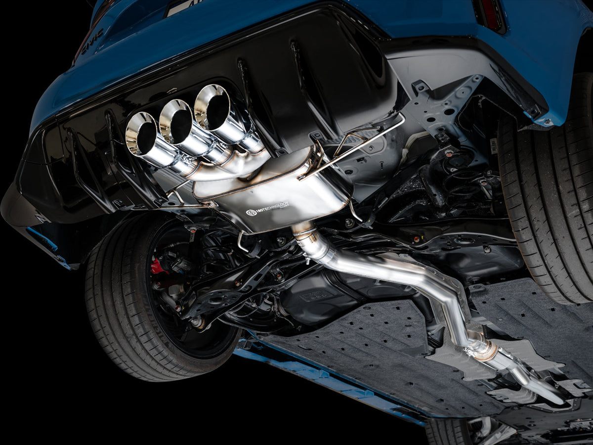 AWE Touring Edition Exhaust for FL5 Civic Type R - Triple Chrome Silver Tips image 6