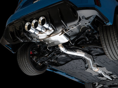 AWE Touring Edition Exhaust for FL5 Civic Type R - Triple Chrome Silver Tips image 6