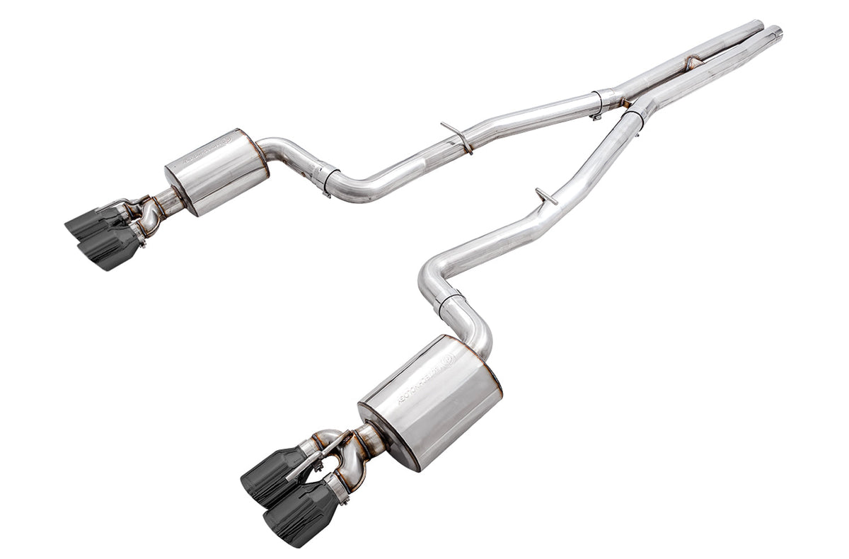 AWE Touring Edition Exhaust for 17+ Challenger 5.7 - Diamond Black Quad Tips image 1