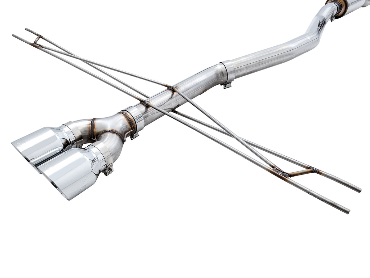 AWE Track Edition Exhaust for 10th Gen Civic Si Coupe / Sedan (includes Front Pipe) - Dual Chrome Silver Tips image 7