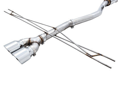 AWE Track Edition Exhaust for 10th Gen Civic Si Coupe / Sedan (includes Front Pipe) - Dual Chrome Silver Tips image 7
