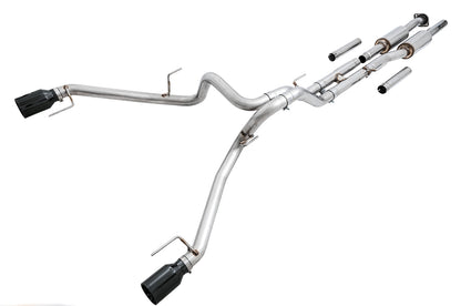 AWE 0FG Exhaust for Gen 2 Ford Raptor (Resonated Performance Cat-back) - Diamond Black 5 Tips image 1