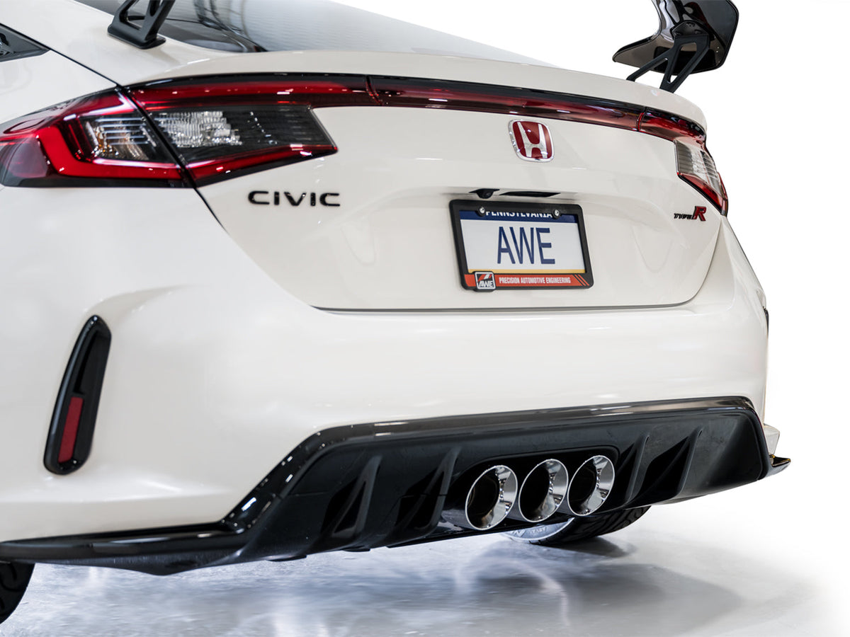 AWE Touring Edition Exhaust for FL5 Civic Type R - Triple Chrome Silver Tips image 22