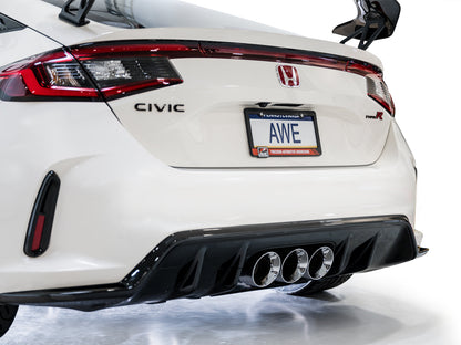 AWE Touring Edition Exhaust for FL5 Civic Type R - Triple Chrome Silver Tips image 22