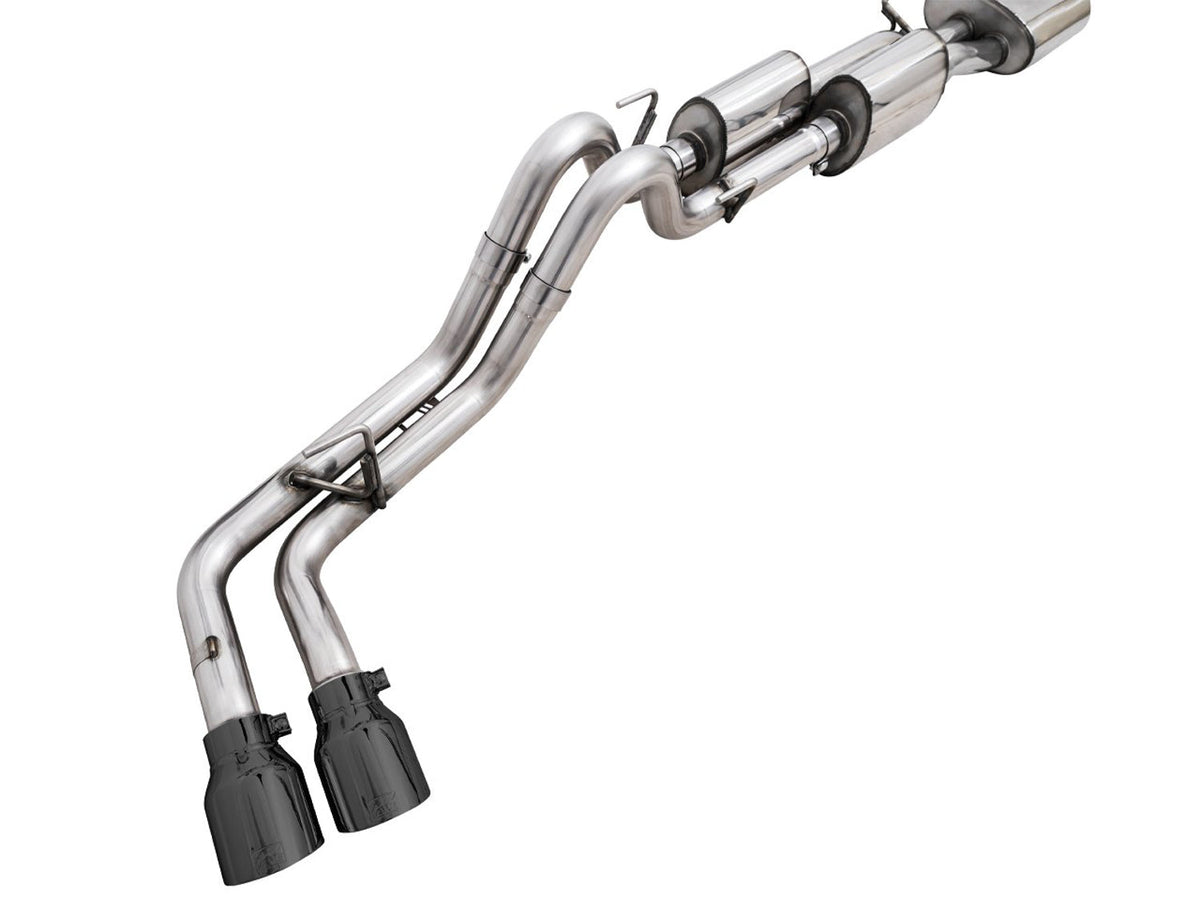 AWE 0FG Exhaust with BashGuard for 3rd Gen Tacoma - Dual Diamond Black Tips image 20