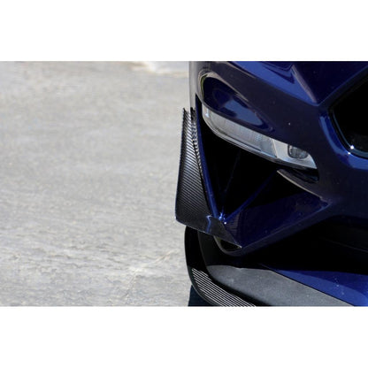 Carbon Fiber Front Bumper Canards-2018-2023 Ford S550 Mustang