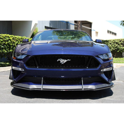 Carbon Fiber Front Bumper Canards-2018-2023 Ford S550 Mustang
