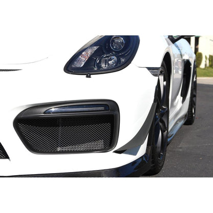 Carbon Fiber Front Bumper Canards- 2015-2016 Porsche 981 Cayman GT4