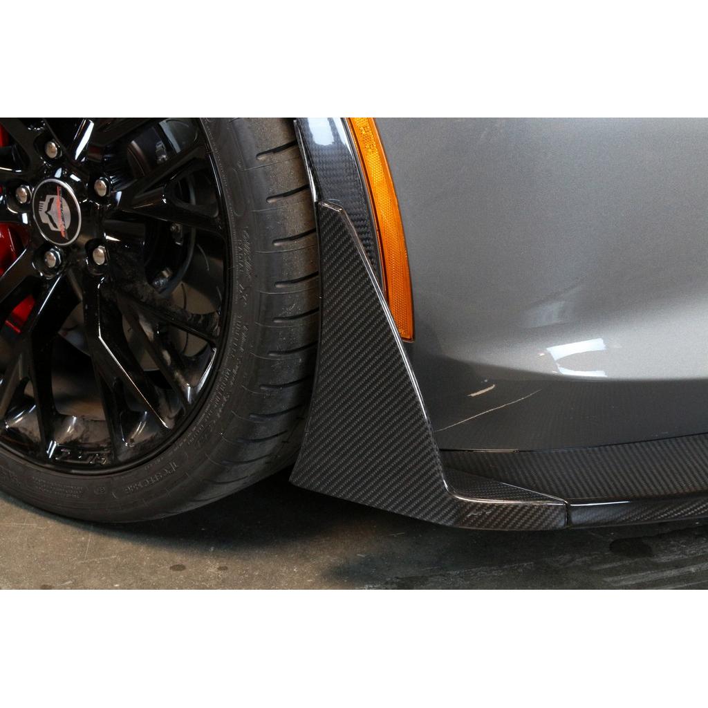 Carbon Fiber Front Bumper Canards and Spats- Chevrolet C7 Corvette Z06