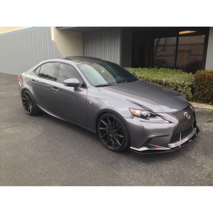 Carbon Fiber Front Wind Splitter-2014-2015 Lexus IS-250 / IS-300 F Sport Bumper