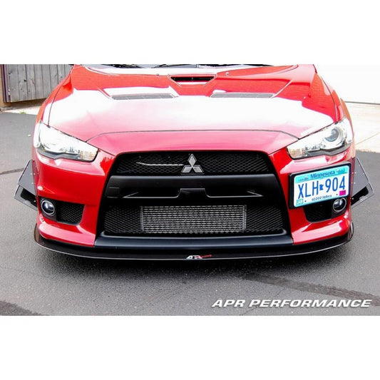 Carbon Fiber Front Wind Splitter - 2008-2016 Mitsubishi Evo X Stock Bumper