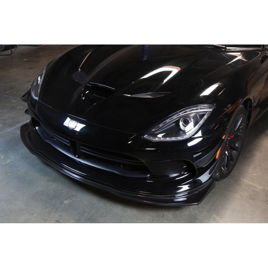 Carbon Fiber Front Bumper Canards - Dodge Viper Coupe 2013-2017