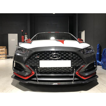 Carbon Fiber Front Wind Splitter-2019-2022 Hyundai Veloster N