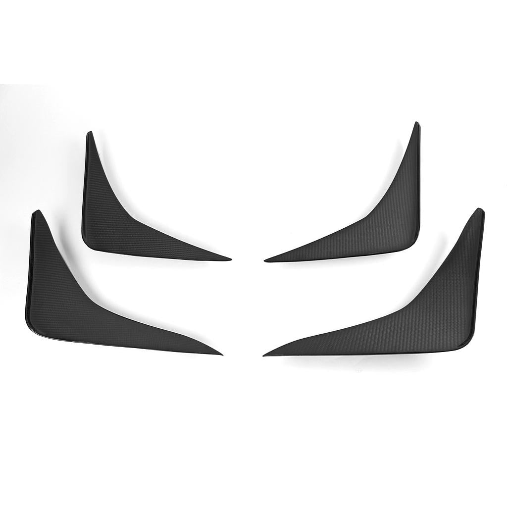 Carbon Fiber Front Bumper Canards- 2012-2016 Nissan GTR R35