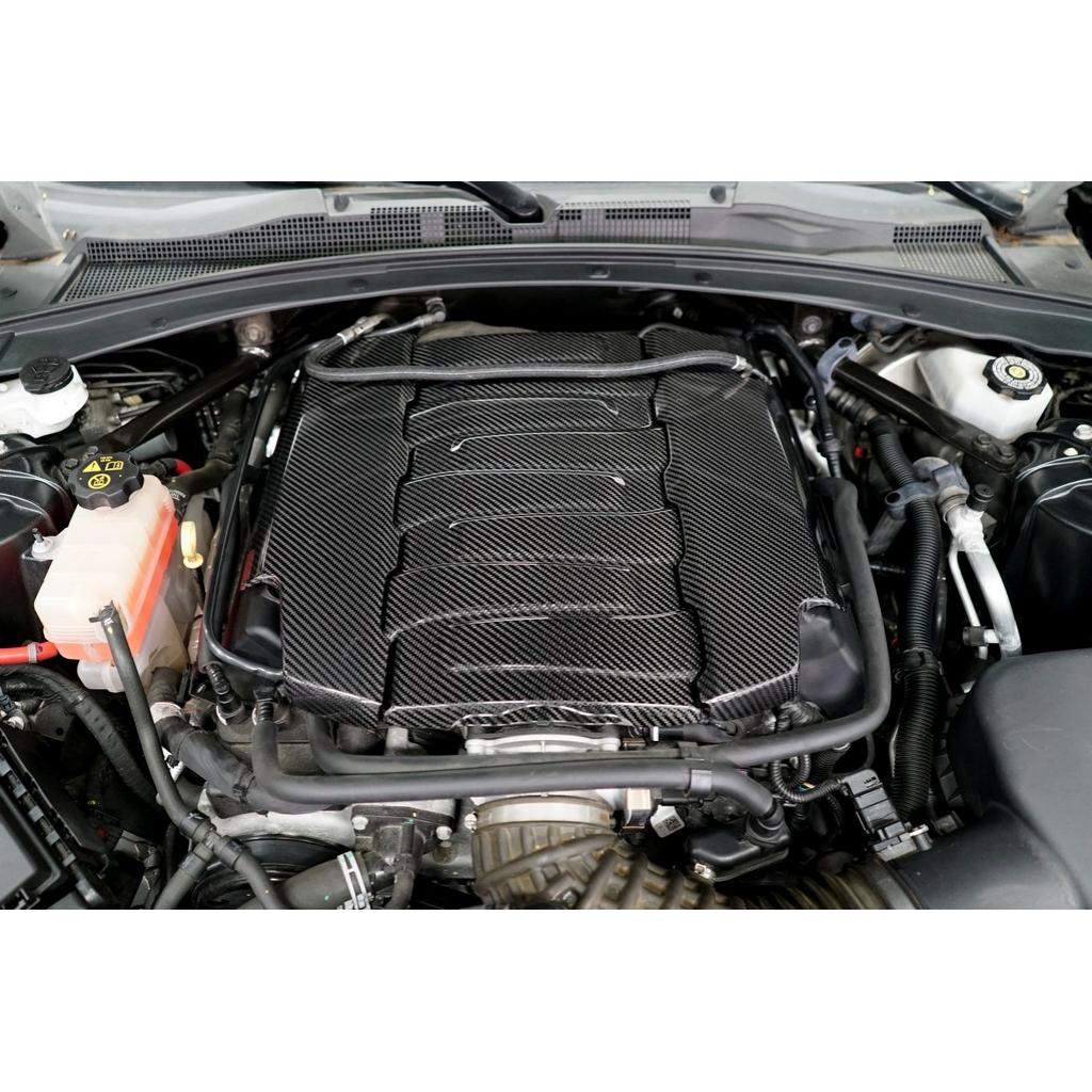Carbon Fiber Engine Cover Package-  2016-2024 Chevrolet Camaro SS LT1