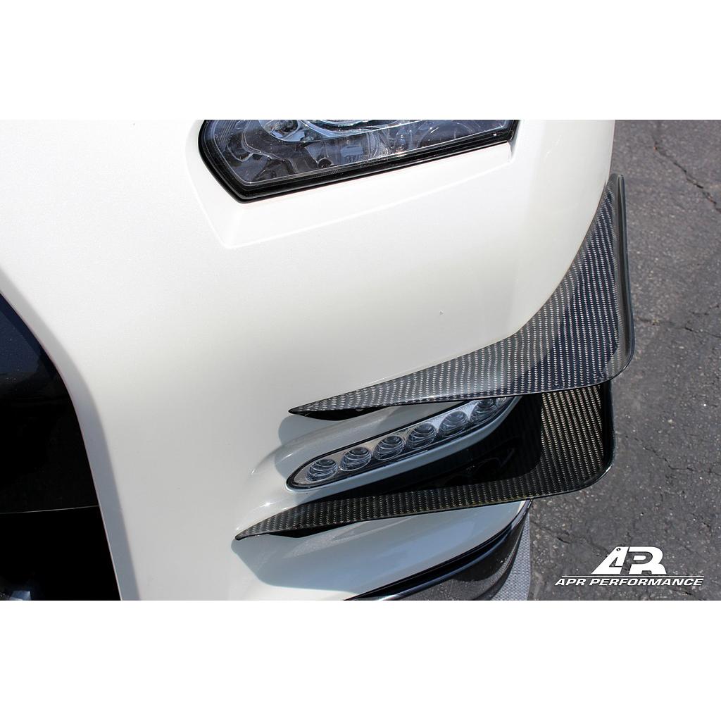 Carbon Fiber Front Bumper Canards- 2012-2016 Nissan GTR R35
