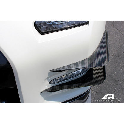 Carbon Fiber Front Bumper Canards- 2012-2016 Nissan GTR R35