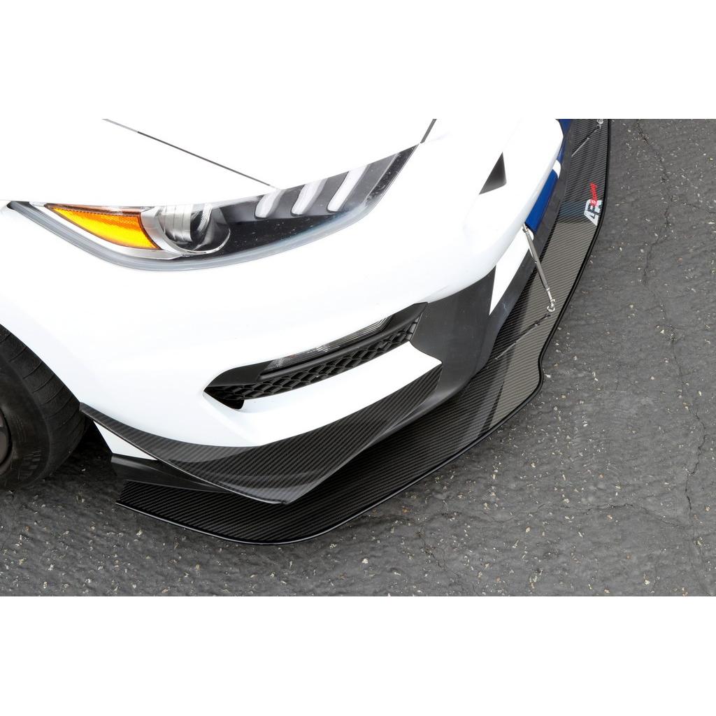 Carbon Fiber Front Bumper Canards - 2016 - 2020 Ford S550 Mustang Shelby GT350