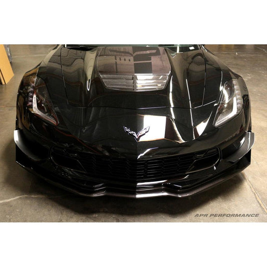 Carbon Fiber Front Bumper Race Canards- Chevrolet Corvette C7 / C7 Z06