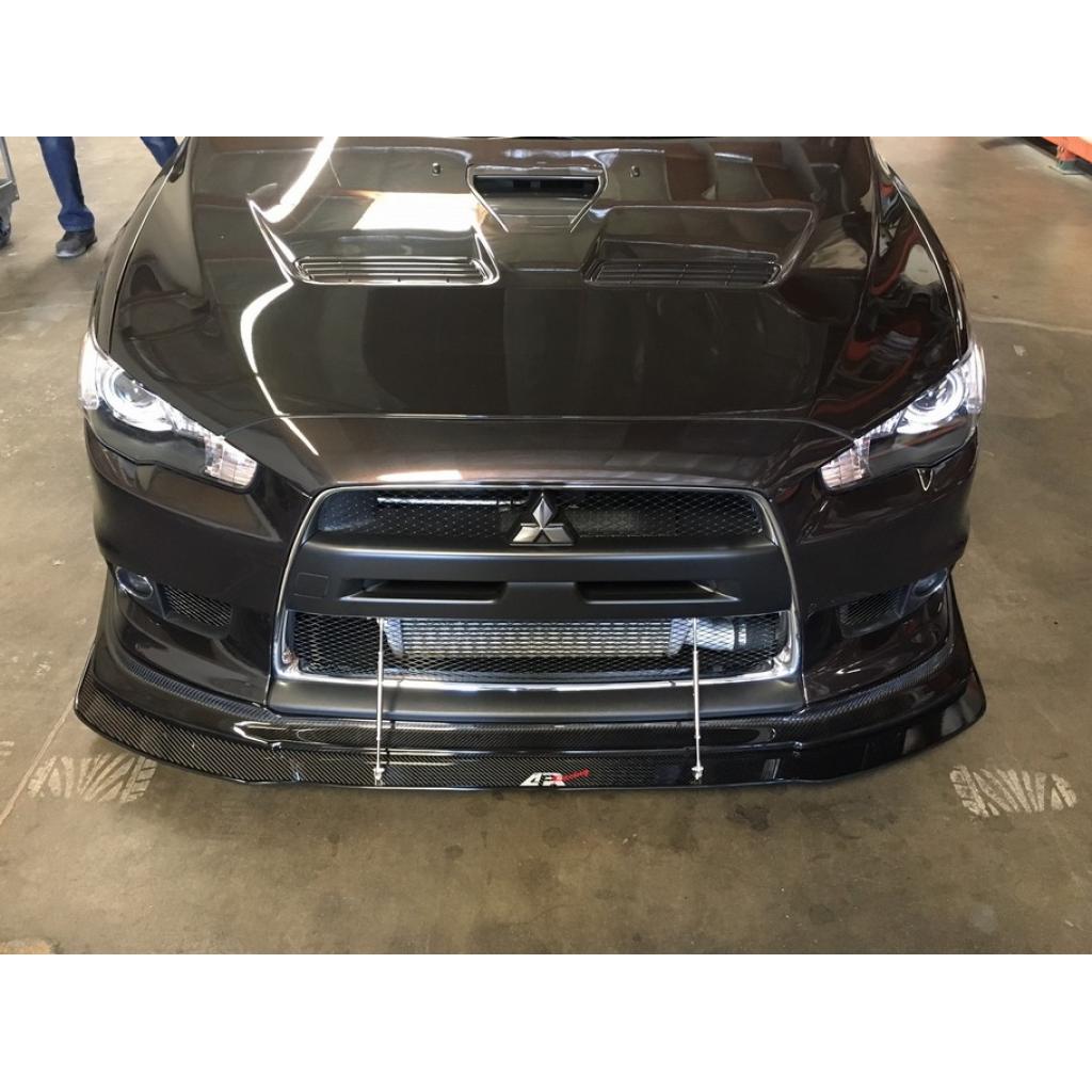 Carbon Fiber Front Wind Splitter-  2008-2016 Mitsubishi Evolution X with APR Lip