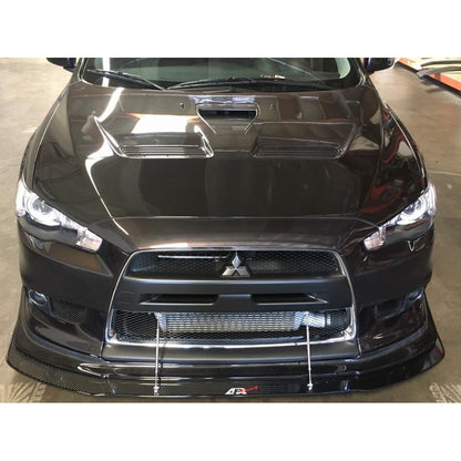 Carbon Fiber Front Wind Splitter-  2008-2016 Mitsubishi Evolution X with APR Lip