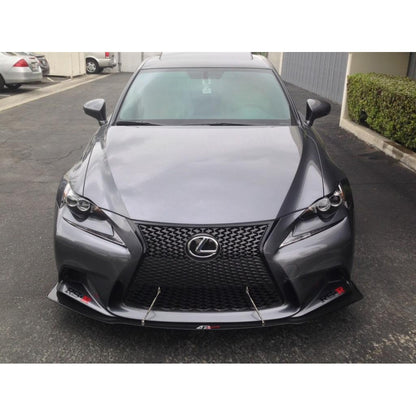 Carbon Fiber Front Wind Splitter-2014-2015 Lexus IS-250 / IS-300 F Sport Bumper