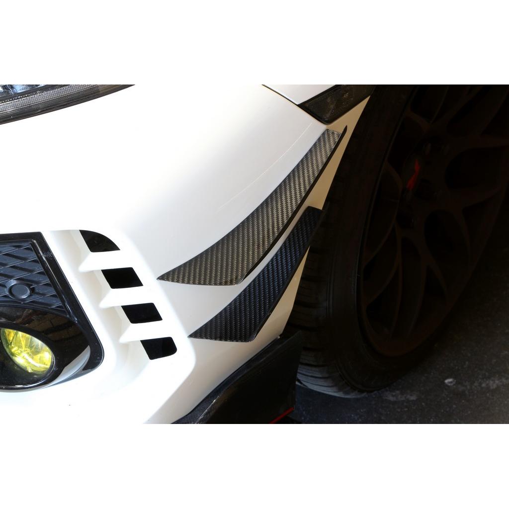 Carbon Fiber Front Bumper Canards - 2017 - 2021 Honda FK8 Civic Type R