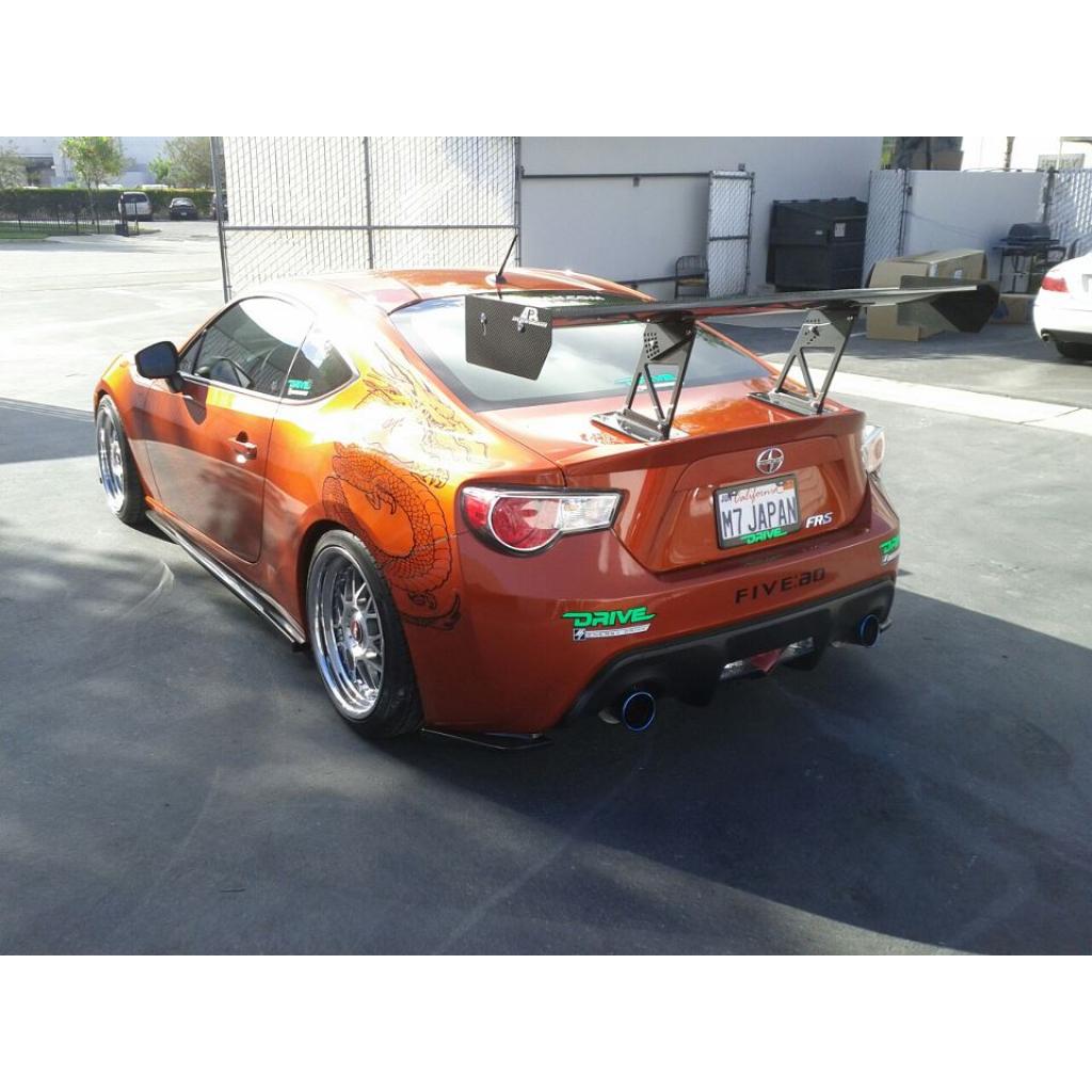 GT-250 Carbon Fiber Adjustable Wing  w. 11" Pedestals Set - 2013-2021 Scion FRS / Toyota GT86/ Subaru BRZ