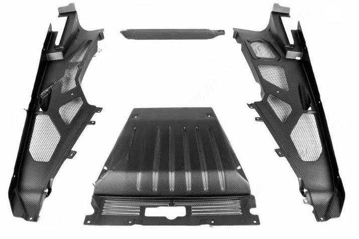 Carbon Fiber Engine Bay Panel Set - Vented Version -Lamborghini Huracan LP-580/610