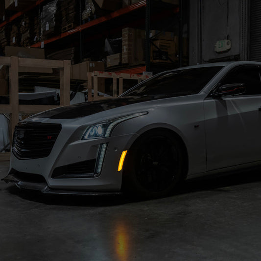 2014–2019 Cadillac ATS / CTS Front Bumper Amber LED Side Marker Lights - image 1