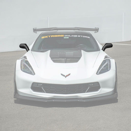 Corvette C7 Dry Carbon Fiber Side Mirror Cover Overlays image 1