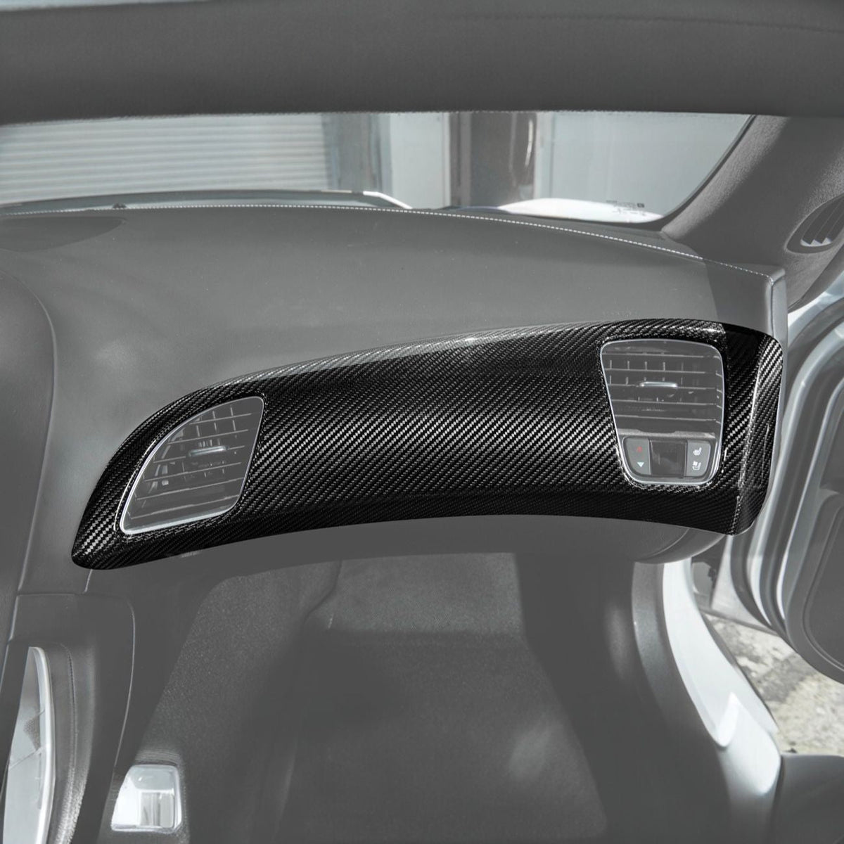 Corvette C7 Dry Carbon Fiber Passenger Side Dash Air Duct Vent Panel Cover image 3