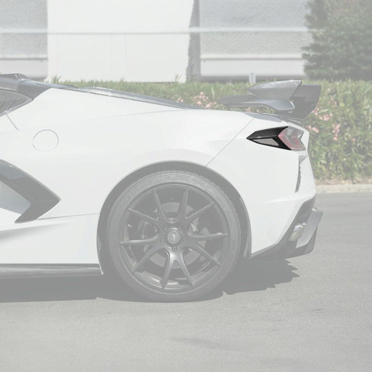 Corvette C8 Dry Carbon Fiber Rear Taillight Side Trim Panel Cover Overlays image 1