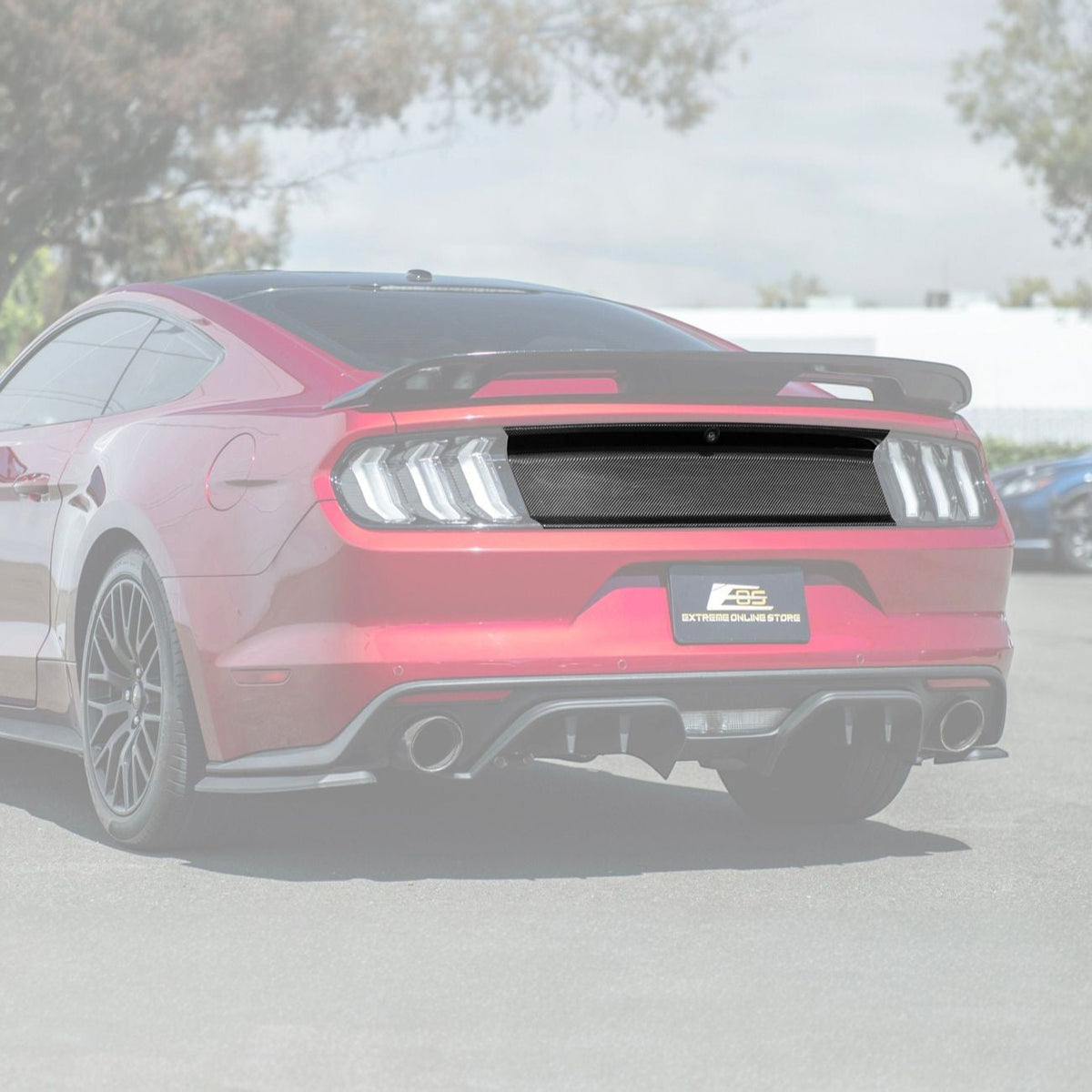 2015-2017 Ford Mustang Carbon Fiber Factory Style Rear Trunk Deck Lid Applique Panel Cover Overlay image 3